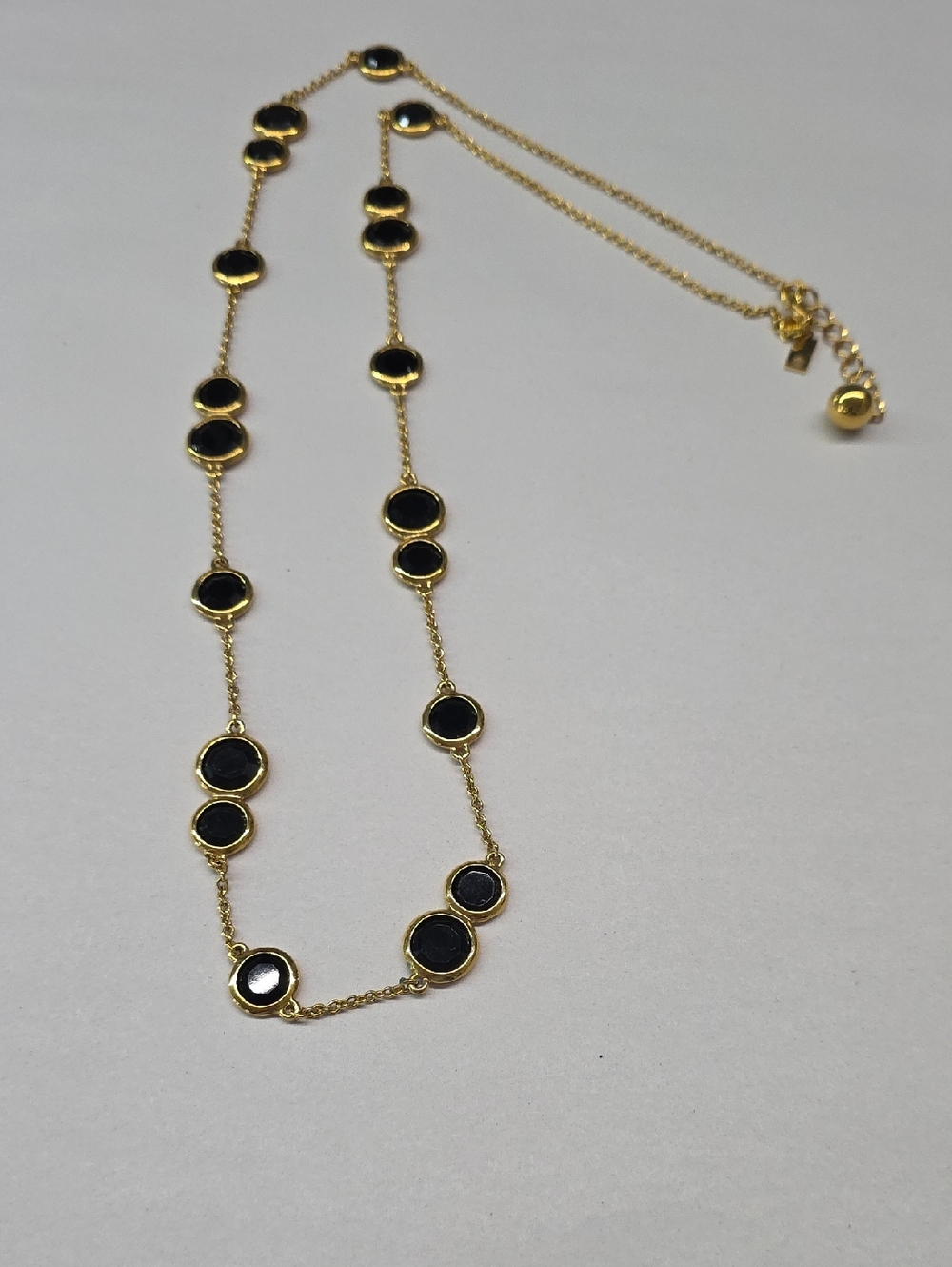Kate Spade Goldtone And Black Confetti Long Layering Necklace